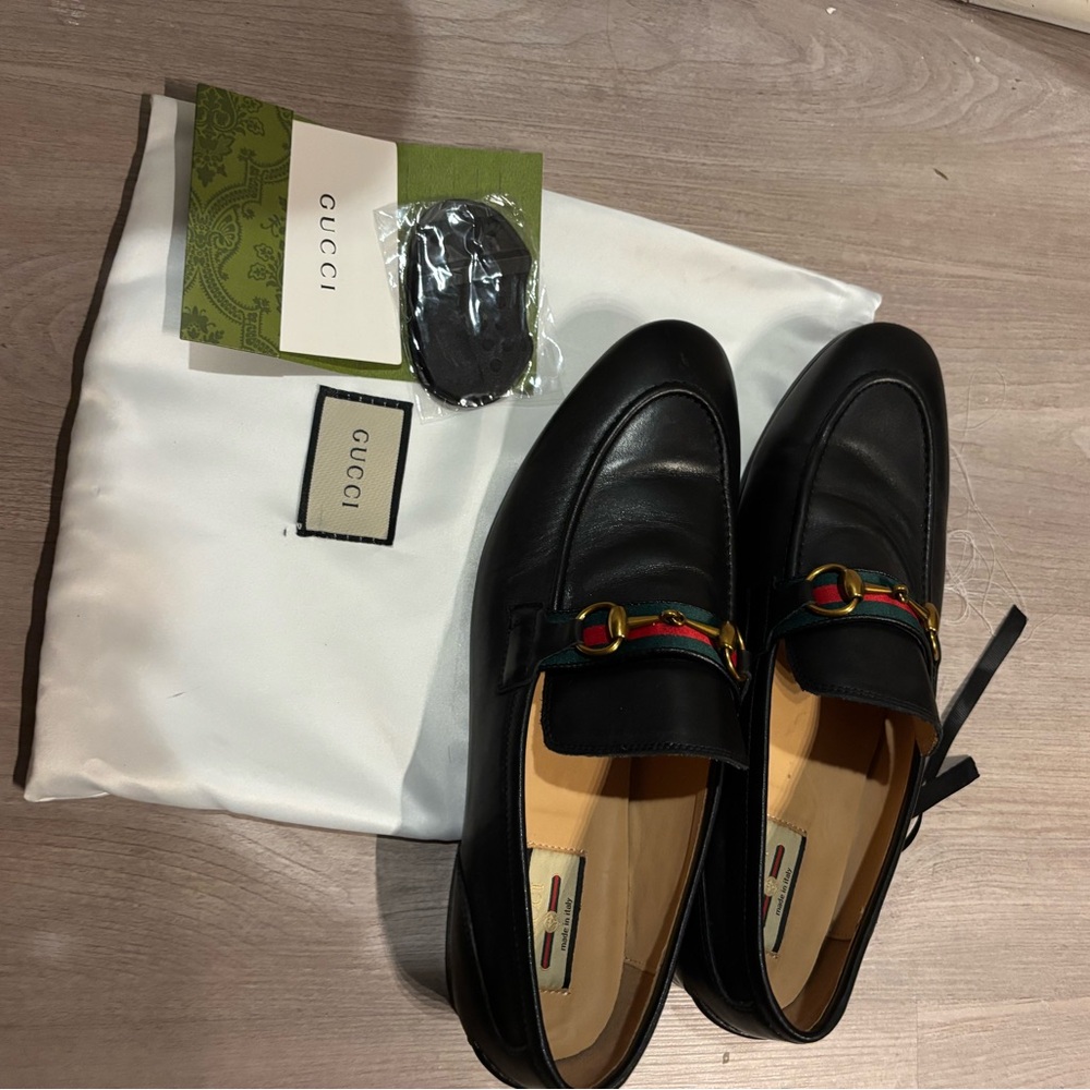 Gucci Mens Horsebit Leather Loafers - Size 10.5